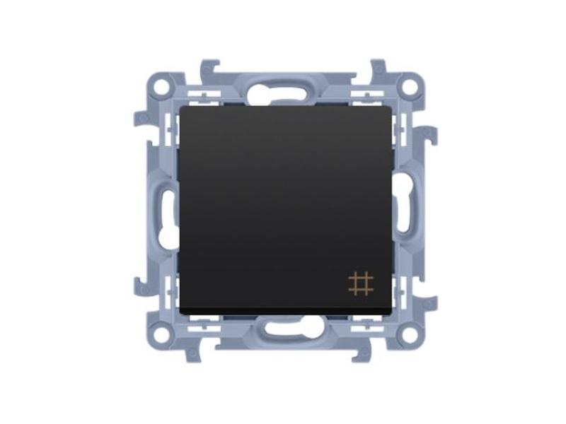 SIMON 10 Wyłącznik krzyżowy (moduł) 10AX 250V zaciski śrubowe czarny mat CW7.01/49 KONTAKT SIMON-0