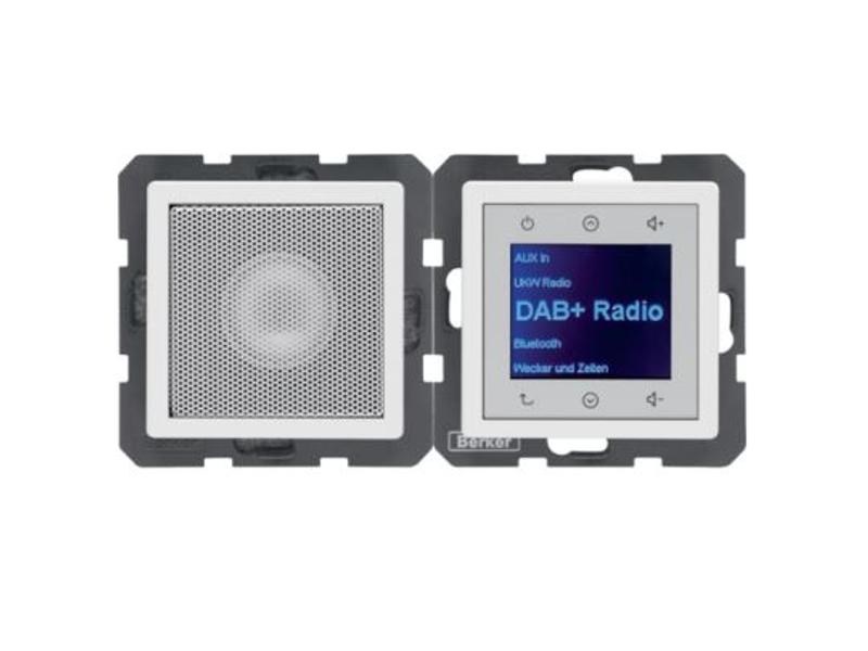 Q.x Radio Touch DAB+ z głośnikiem biały aksamit 29806089 HAGER