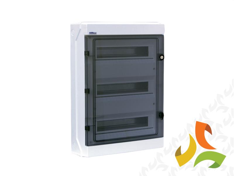 Rozdzielnica hermetyczna PV 1000V DC 3x18(54) natynkowa IP65 IK07 drzwi transparentne zamek RH-54/3Z 36.155 ELEKTRO-PLAST