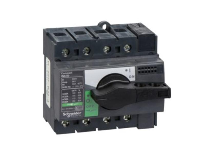 Rozłącznik izolacyjny 3-fazowy 4P 80A 690V AC INS80 28905 SCHNEIDER ELECTRIC