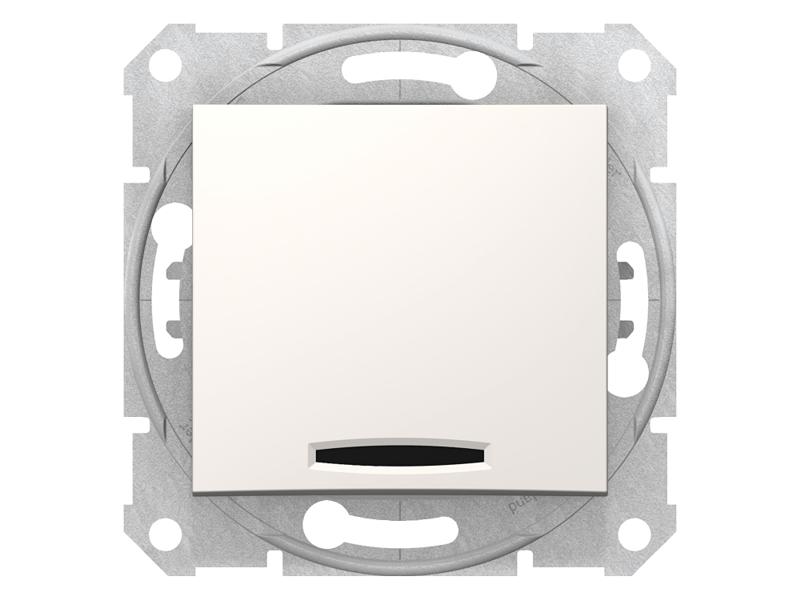 SEDNA Wyłącznik schodowy zwierny przycisk podświetlany kremowy SDN1520123 SCHNEIDER ELECTRIC