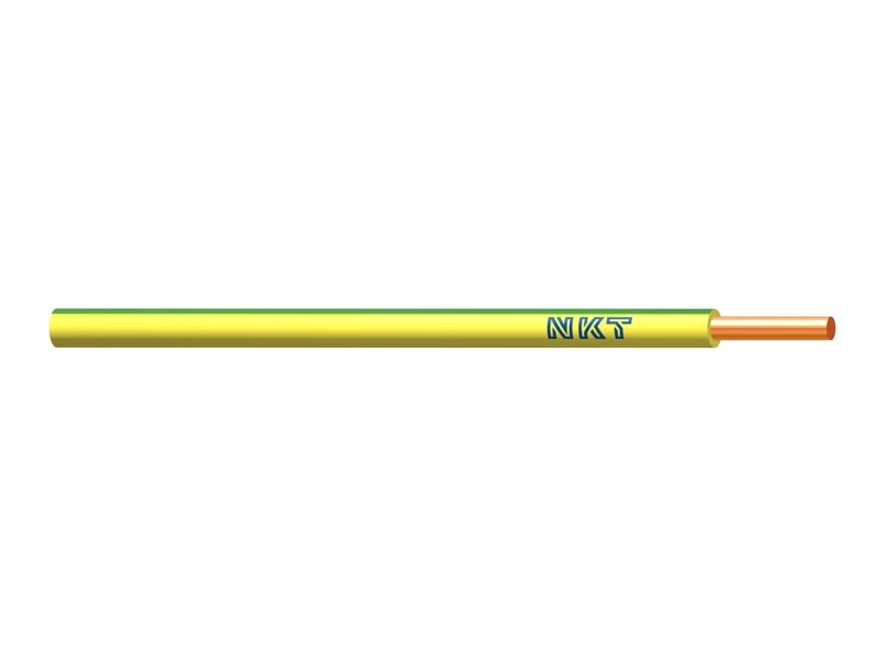 Przewód DY 1,5 mm2 żółto-zielony (300/500V) jednożyłowy drut H05V-U (krążki 100m) 172100010C0100 NKT-0