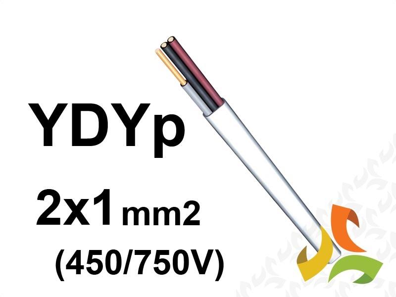 Przewód YDYp 2x1,0 mm2 (450/750V) instalacyjny płaski (krążki 100m) 5901854412849 ELPAR-1