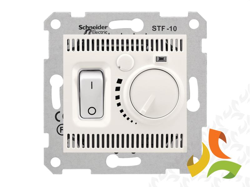 SEDNA Regulator temperatury termostat podłogowy z włącznikiem krem SDN6000323 SCHNEIDER ELECTRIC-1