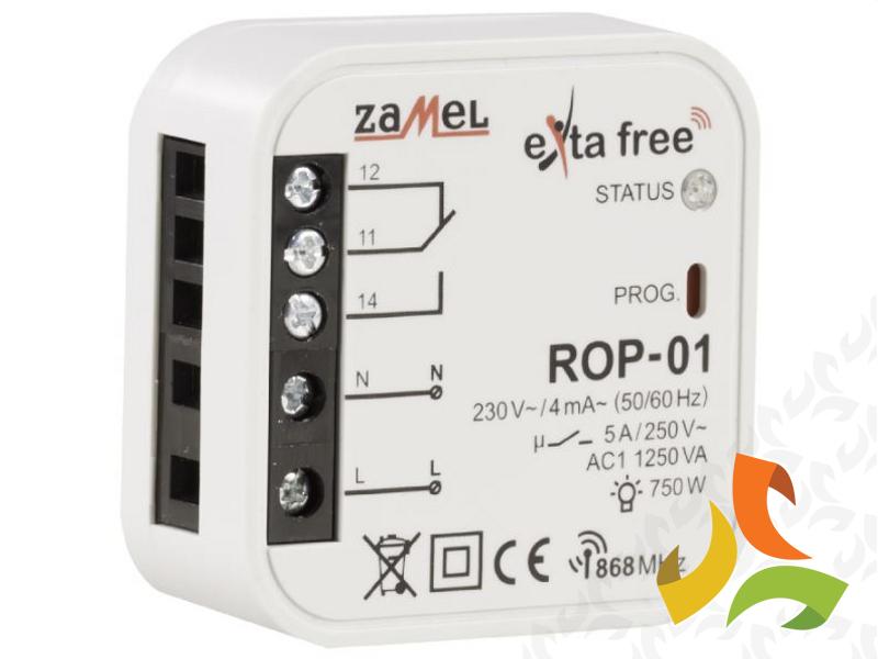 Radiowy odbiornik dopuszkowy 1-kanałowy TYP: ROP-01 EXTA FREE ZAMEL-1