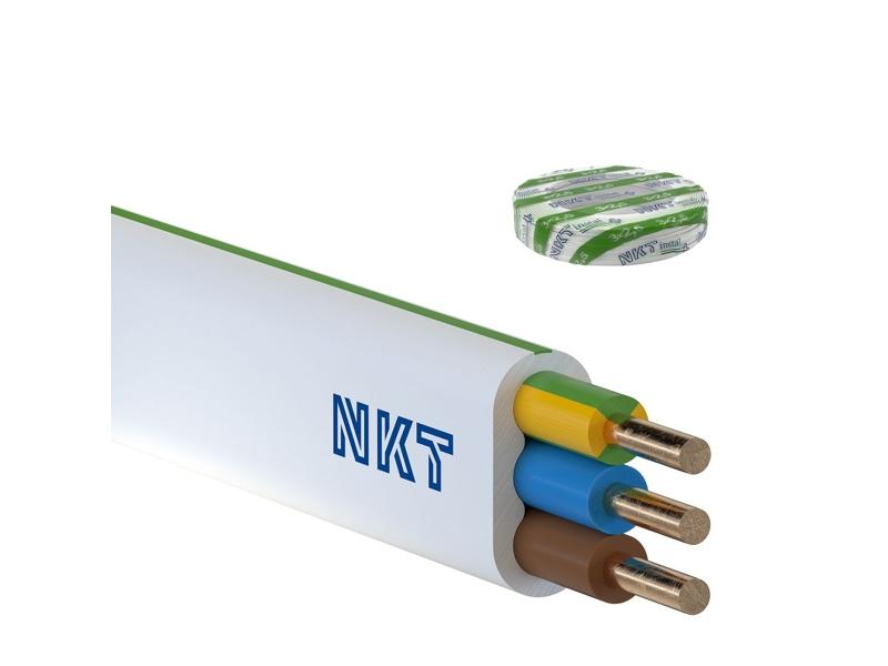 Przewód YDYpżo 3x2,5 mm2 EM plus (450/750V) instalacyjny płaski (krążki 100m) 172152003C0100 NKT-0