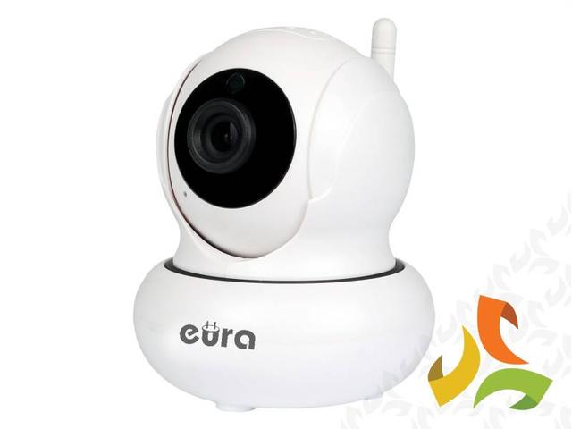 Kamera obrotowa IP WiFi "EURA" IC12C3 bezprzewodowa P2P 2Mpx 1080p obsługa kart SD biała C31D112 EURA-TECH 