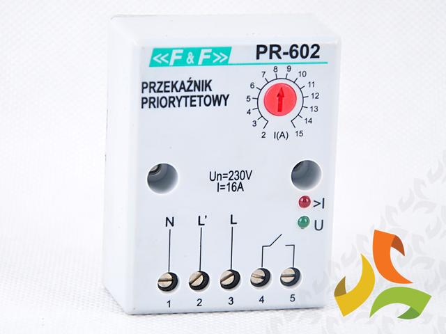 Przekaźnik priorytetowy PR-602 natablicowy 16A 1-styk F&F FILIPOWSKI