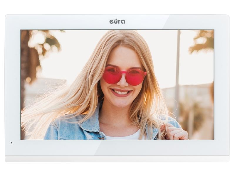 Wideodomofon "EURA" VDP-99C5 biały dotykowy LCD 10'' AHD WiFi pamięć obrazów kamera 1080p RFID szyfrator natynk C51A199 EURA-TECH-3
