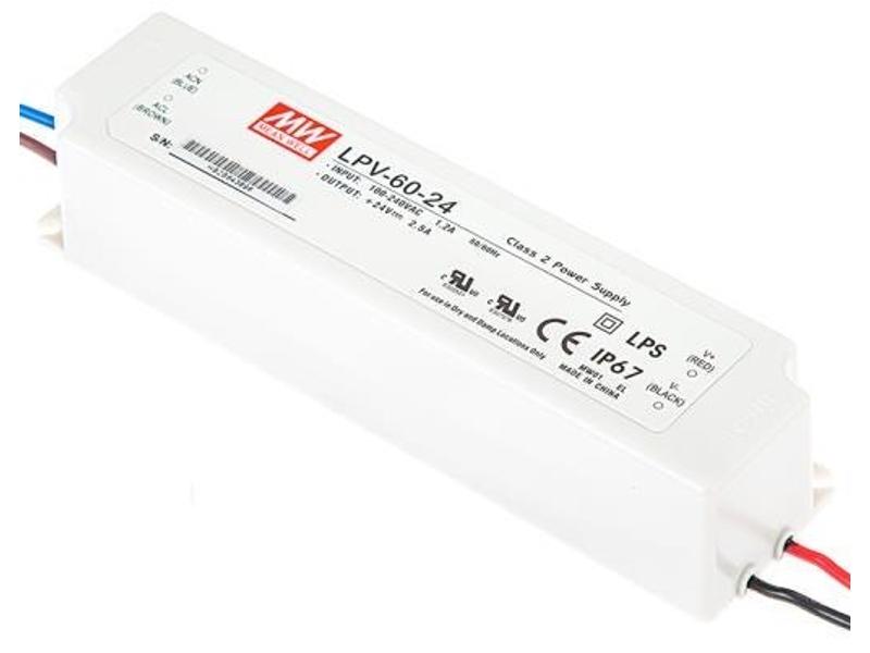 Zasilacz LED 24V 60W 2,5A LPV-60-24 wodoodporny IP67 140438 LEDIN-0