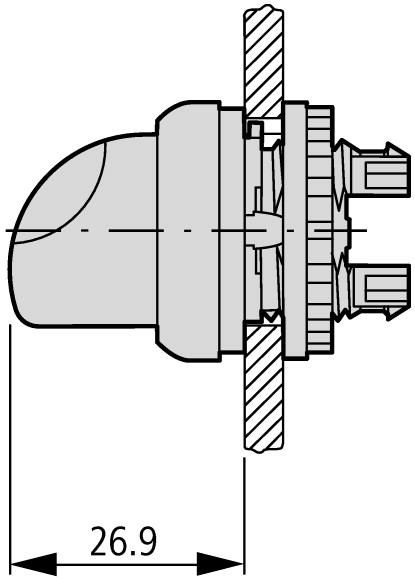 Przełącznik piórkowy, podświetlany M22-WRLK-R,2 położenia,czerwony 216825 EATON-MOELLER-2