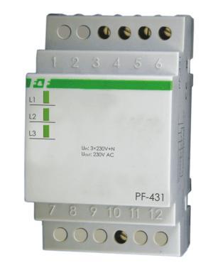 Automatyczny przełącznik faz 3-fazowy 1P 230V+N PF-431 F&F FILIPOWSKI-0