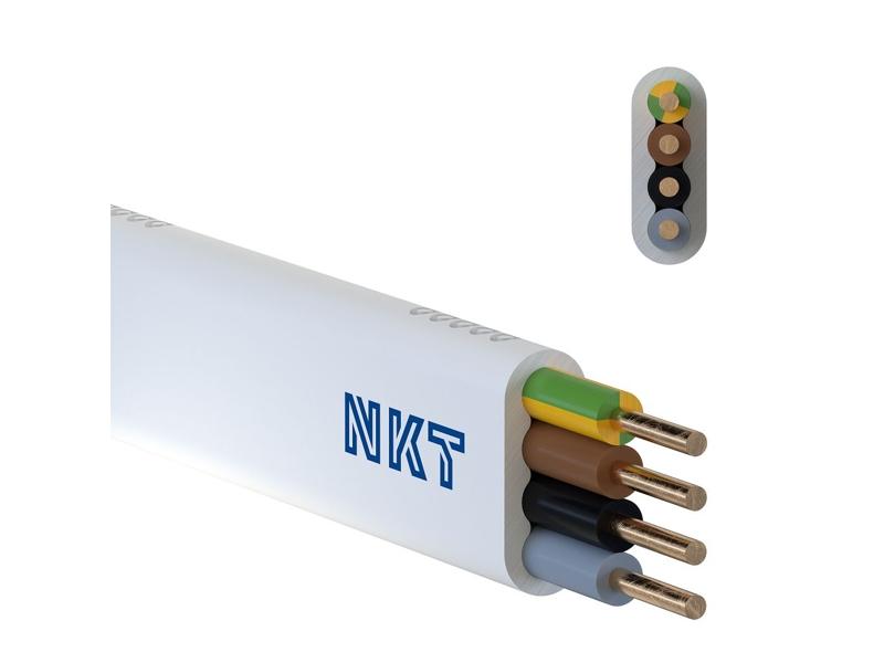 Przewód YDYpżo 4x1,5 mm2 (450/750V) instalacyjny płaski (bębnowy) 172153014S0500 NKT-0