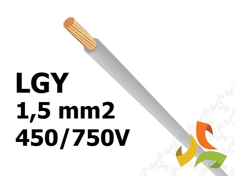 Przewód LGY 1,5 mm2 szary (450/750V) jednożyłowy linka (krążki 100m) 5907702813783 ELEKTROKABEL-0