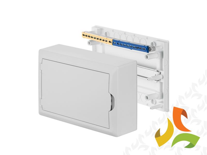 Rozdzielnica natynkowa 12 modułowa 1x12M ECONOMIC BOX RN N+PE IP40 drzwi białe 2503-00 ELEKTRO-PLAST NASIELSK-3