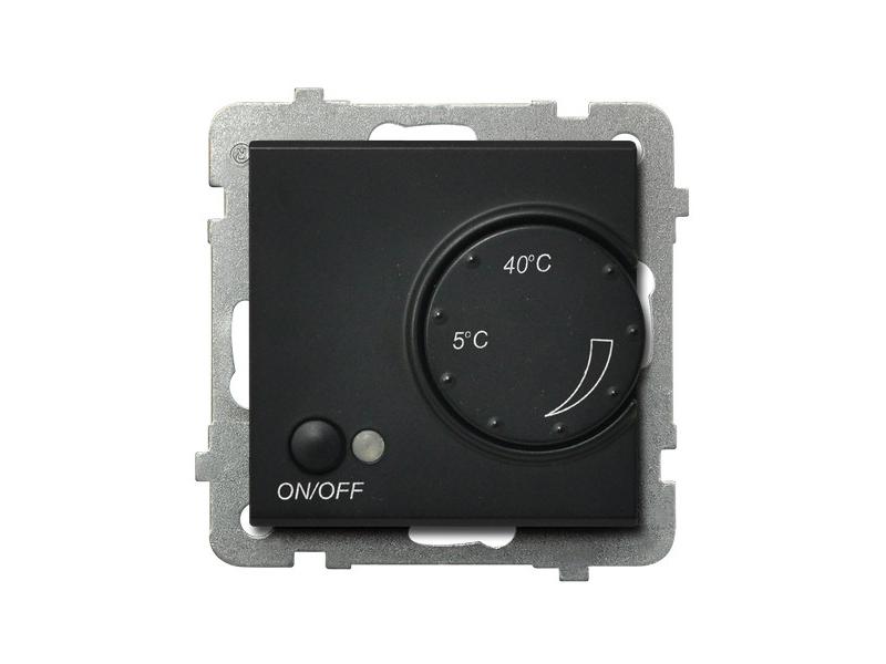 SONATA Regulator temperatury-termostat prosty czarny metalik RTP-1R/m/33 OSPEL