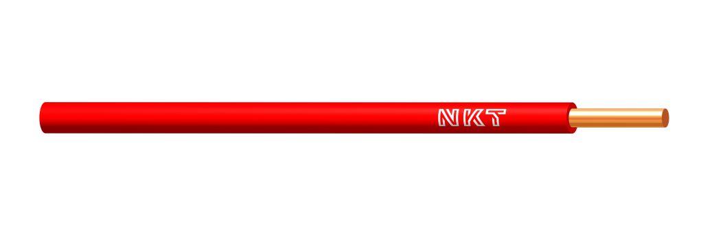 Przewód DY 10 mm2 czerwony (450/750V) jednożyłowy drut H07V-U (krążki 100m) 172105026C0100 NKT-0