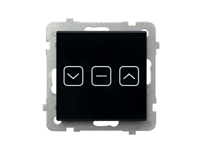 SONATA TOUCH Wyłącznik żaluzjowy dotykowy podświetlany czarne szkło ŁPD-7RS/m/32 OSPEL