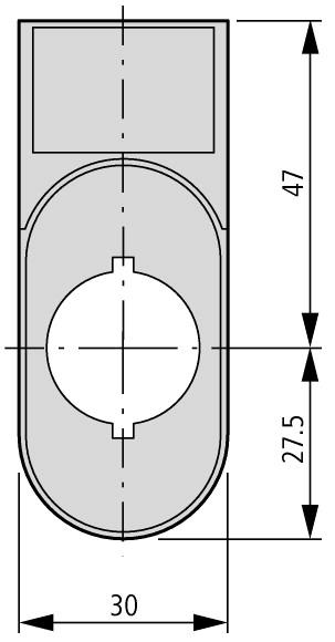 Ramka prostokątna zaokrąglona, bez tabliczki opisowej M22S-STDD-X,czarna, 10szt. 0 I, 216394 EATON-MOELLER-1