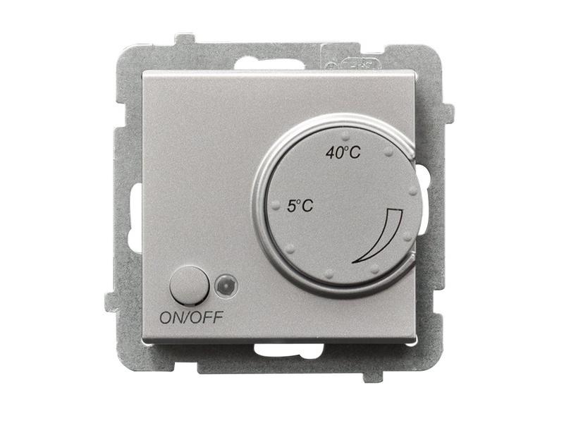 SONATA Regulator temperatury-termostat prosty srebrny mat RTP-1R/m/38 OSPEL