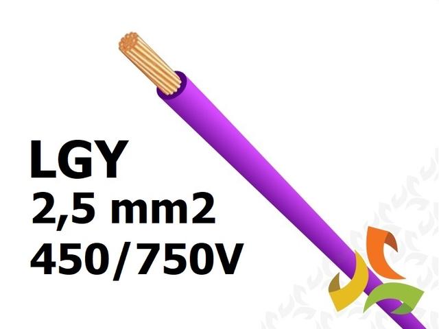 Przewód LGY 2,5 mm2 fioletowy (450/750V) jednożyłowy linka (krążki 100m) 29152 HELUKABEL