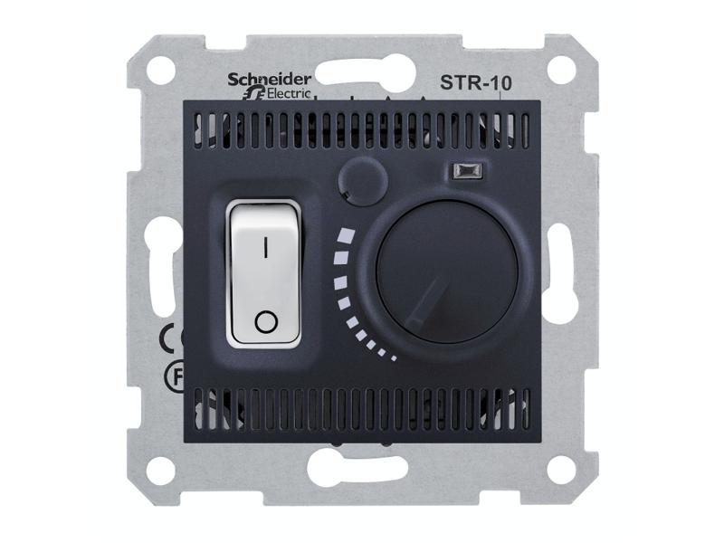 SEDNA Regulator temperatury termostat podłogowy z włącznikiem grafit SDN6000370 SCHNEIDER ELECTRIC