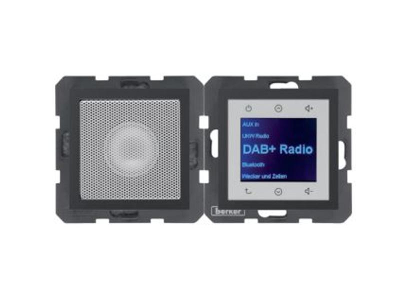B.x Radio Touch DAB+ Bluetooth z głośnikiem antracyt mat 30801606 HAGER
