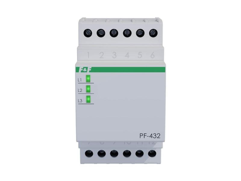 Automatyczny przełącznik faz do współpracy ze stycznikiem 230V 16A z fazą priorytetową PF-432-TRMS F&F FILIPOWSKI