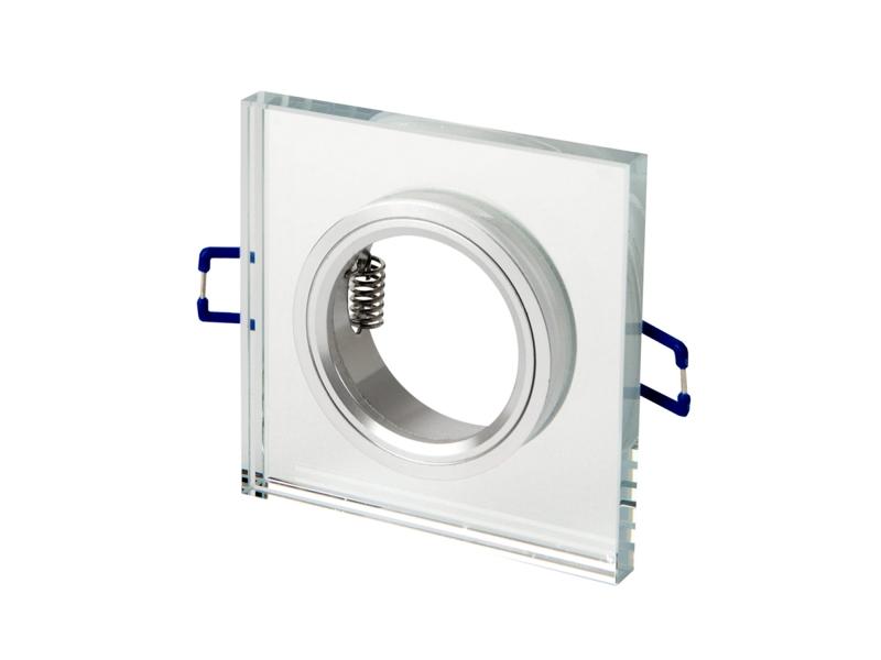 Oprawa szklana kwadrat srebrna 90x25x10mm(65mm) 246388 LED LINE