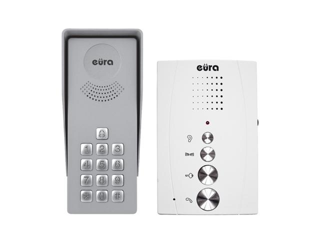 Domofon "EURA" ADP-38A3 "ENTRA" biały jednorodzinny głośnomówiący kaseta z szyfratorem A31A238 EURA-TECH