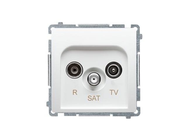 SIMON BASIC Gniazdo antenowe RTV-SAT (1 dB) końcowe białe BMZAR-SAT1.3/1.01/11 KONTAKT SIMON