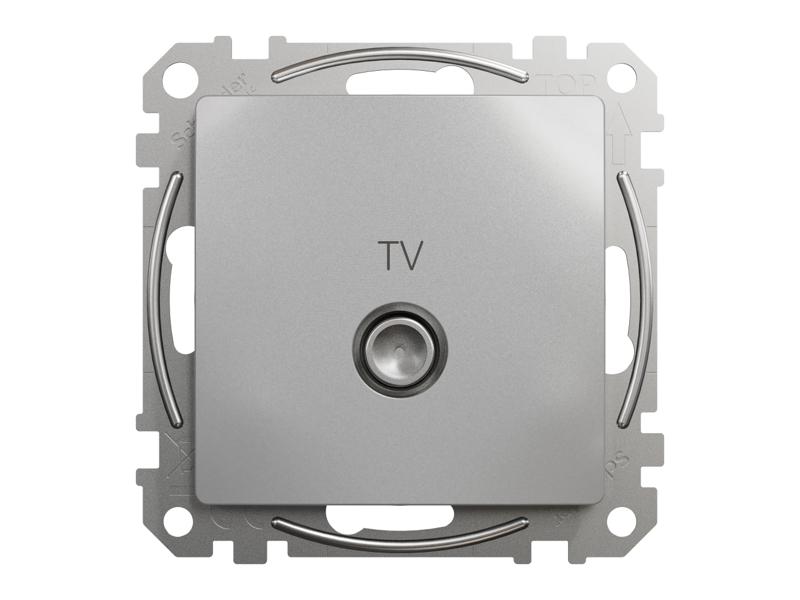 SEDNA DESIGN & ELEMENTS Gniazdo antenowe TV końcowe (4dB) srebrne aluminium SDD113471 SCHNEIDER ELECTRIC-0