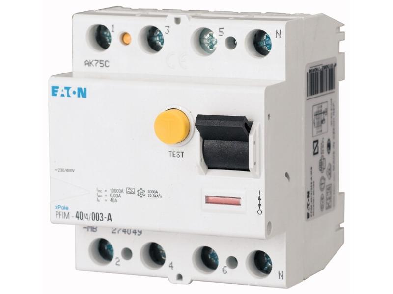 Wyłącznik różnicowoprądowy 4P 80A 10kA 500mA typ AC PFIM PFIM-80/4/05-MW 235421 EATON