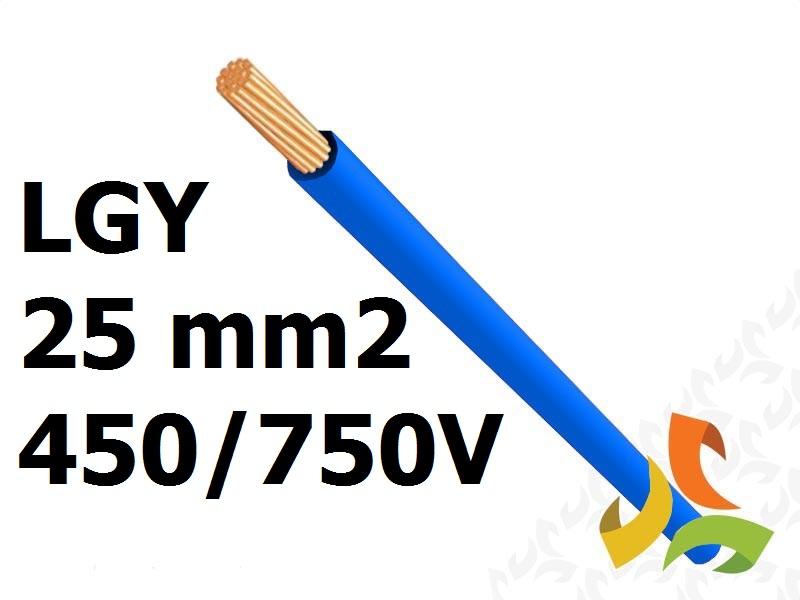 Przewód LGY 25 mm2 niebieski (450/750V) jednożyłowy linka H07V-K (krążki 100m) 11093011 NKT-0