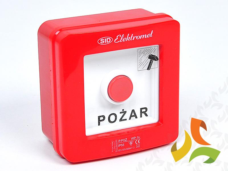 Wyłącznik alarmowy WP-1s POŻAR n/t 2 tory prądowe 12A NC-NO IP55 921400 ELEKTROMET-2