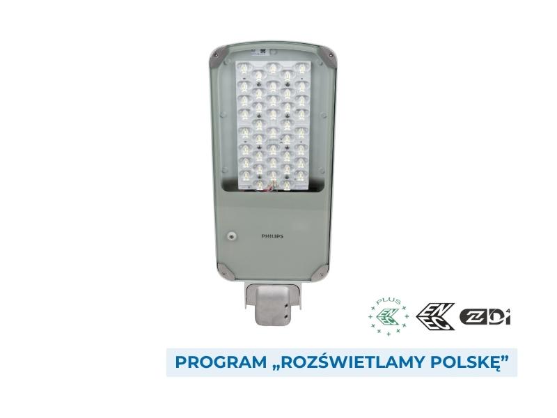 Oprawa lampa uliczna LED 70W 4000K 158lm/W IP66 latarnia Aluroad gen2 Medium BGP026 LED130/740 II DM GR SRT 48/60A PHILIPS-0