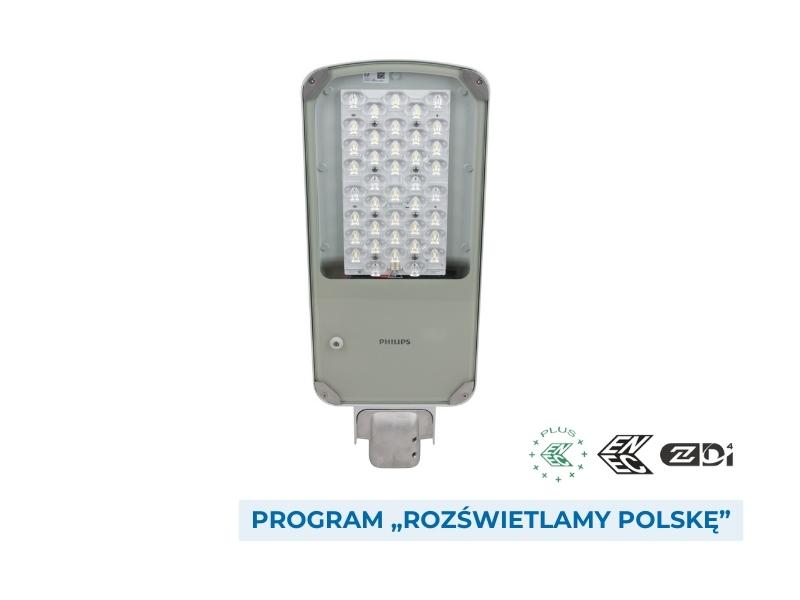 Oprawa lampa uliczna LED 48W 4000K 158lm/W IP66 latarnia Aluroad gen2 Medium BGP026 LED89/740 II DM GR SRT 48/60A PHILIPS-0