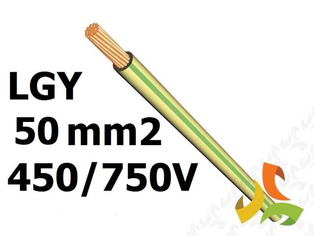 Przewód LGY 50 mm2 zielono-żółty (450/750V) jednożyłowy linka (bębnowy) 26890 HELUKABEL