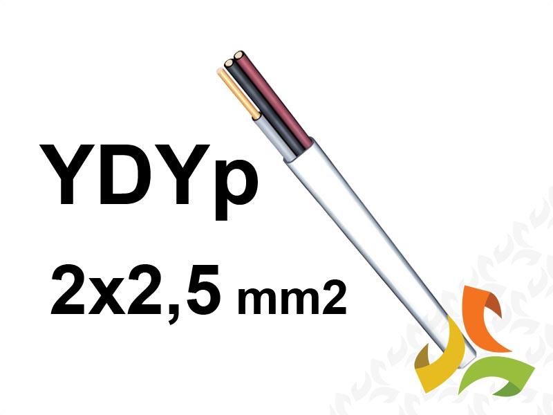 Przewód YDYp 2x2,5 mm2 (300/500V) instalacyjny płaski (krążki 100m) 5901854412764 ELPAR-1