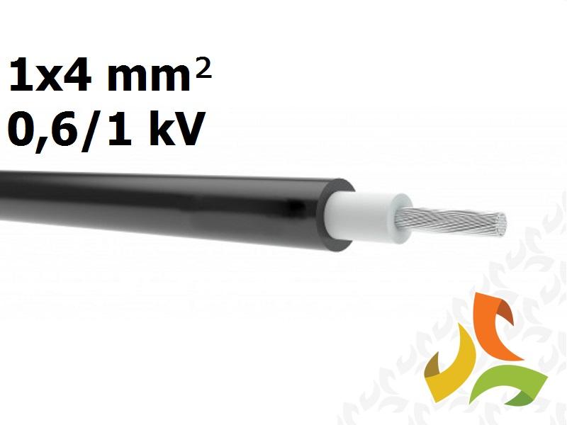 Kabel przewód solarny do instalacji fotowoltaicznych SOLPAR 1x4 mm2 0,6/1kV czarny 5901854410845 ELPAR-1