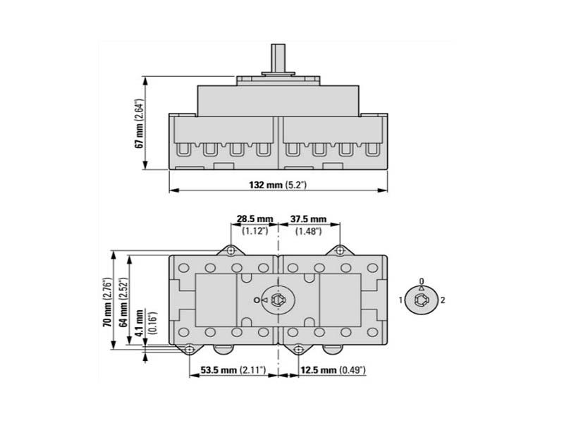 Przełącznik, rozłącznik izolacyjny QM63/3N, 1-0-2 (2x4P) 63A, 1319915 EATON-MOELLER-2