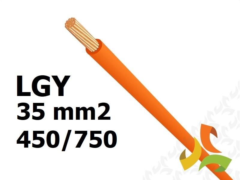 Przewód LGY 35 mm2 pomarańczowy (450/750V) jednożyłowy linka H07V-K (bębnowy) 26886 HELUKABEL-0