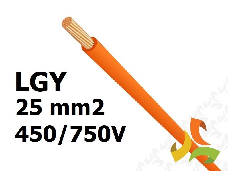 Przewód LGY 25 mm2 pomarańczowy (450/750V) jednożyłowy linka H07V-K (bębnowy) 4521091 LAPP KABEL-0