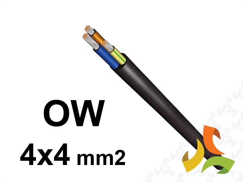 Przewód OW 4x4 mm2 (300/500V) gumowy warsztatowy H05RR-F (krążki 100m) 5901854403304 ELPAR-1