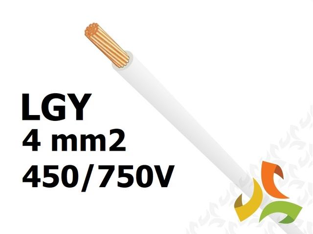 Przewód LGY 4,0 mm2 biały (450/750V) jednożyłowy linka (krążki 100m) 29166 HELUKABEL
