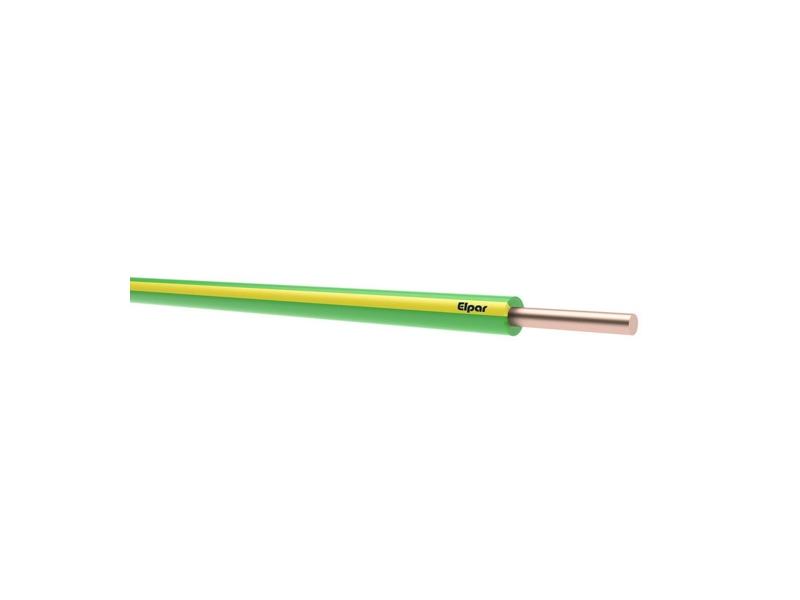Przewód DY 1,0 mm2 żółto-zielony (300/500V) jednożyłowy drut H05V-U (krążki 100m) 5901854404233 ELPAR-0