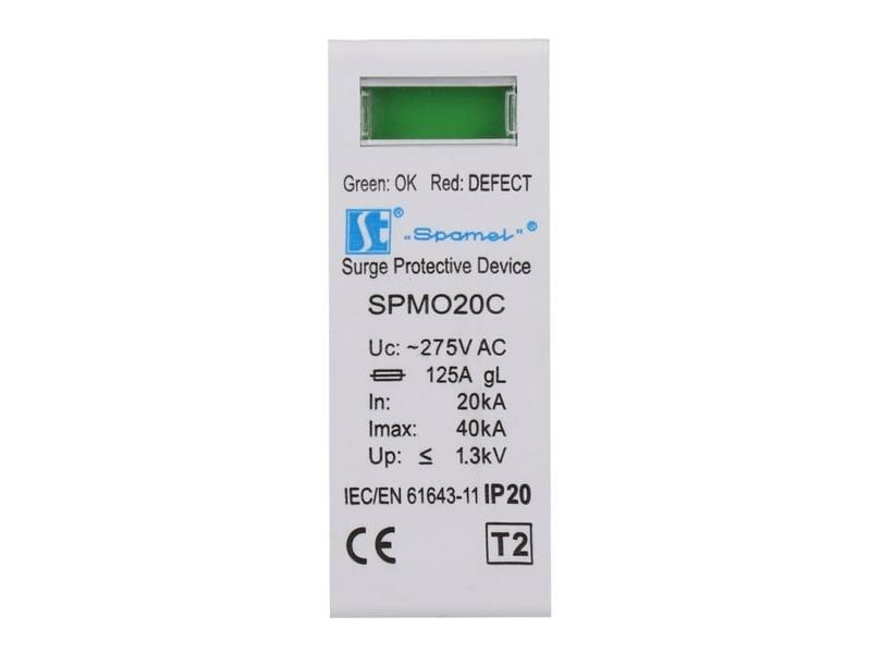 Moduł wymienny ogranicznika przepięć Typ 2 (C) 20kA 1,3kV SPMO20C SPAMEL-1