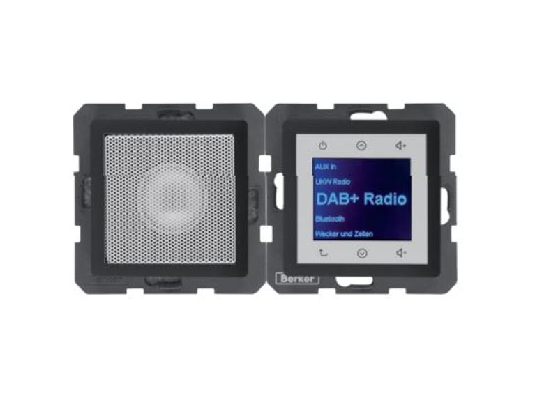 Q.x Radio Touch DAB+ z głośnikiem antracyt aksamit 29806086 HAGER