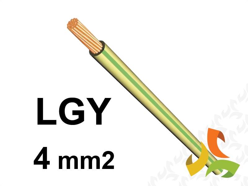 Przewód LGY 4,0 mm2 żółto-zielony (450/750V) jednożyłowy linka (krążki 100m) 5907702813943 ELEKTROKABEL-0