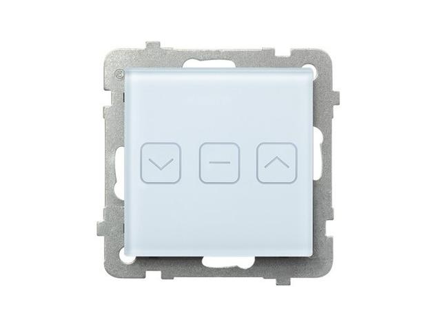 SONATA TOUCH Wyłącznik żaluzjowy dotykowy podświetlany białe szkło ŁPD-7RS/m/31 OSPEL
